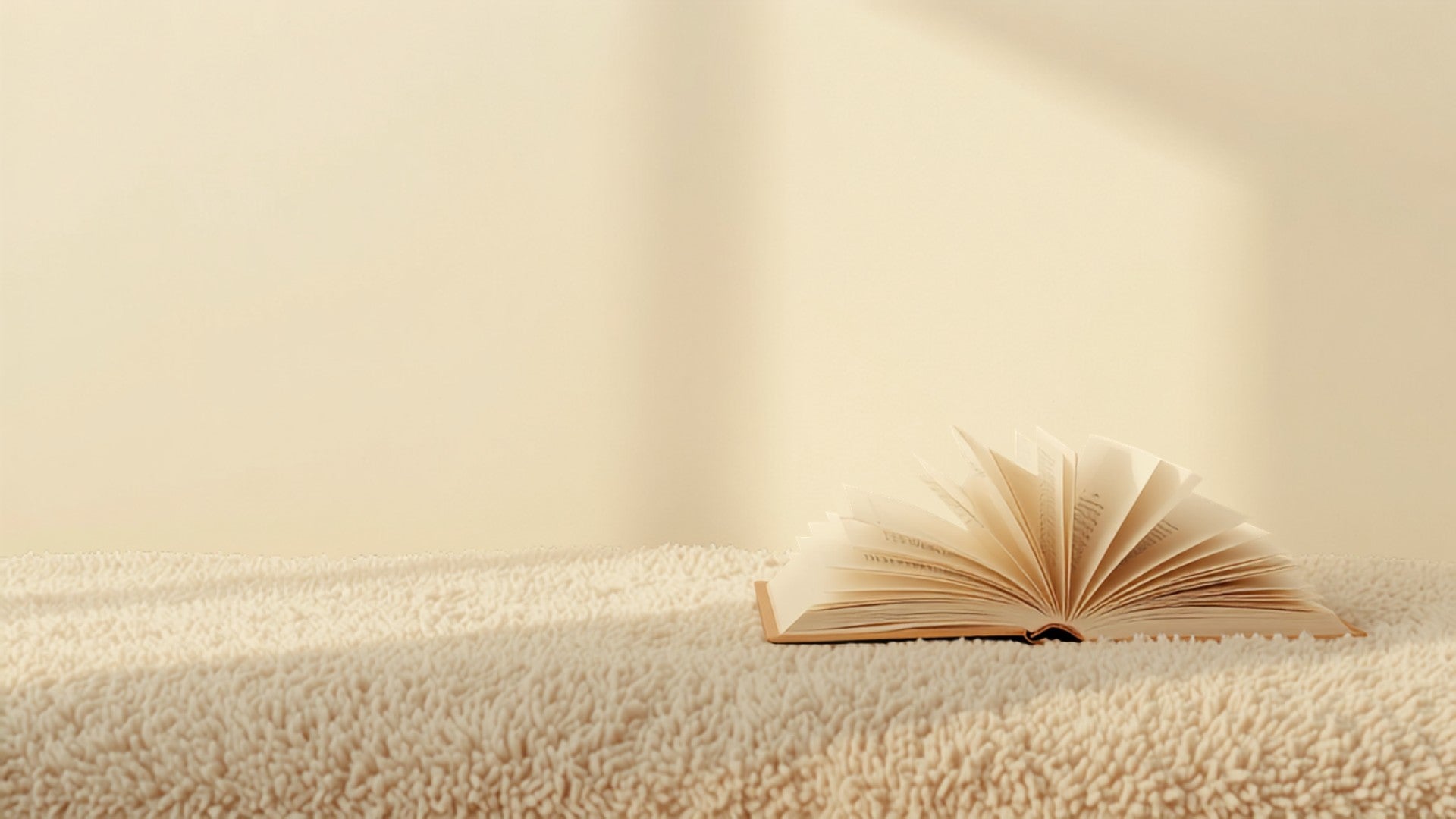 Open book in warm light